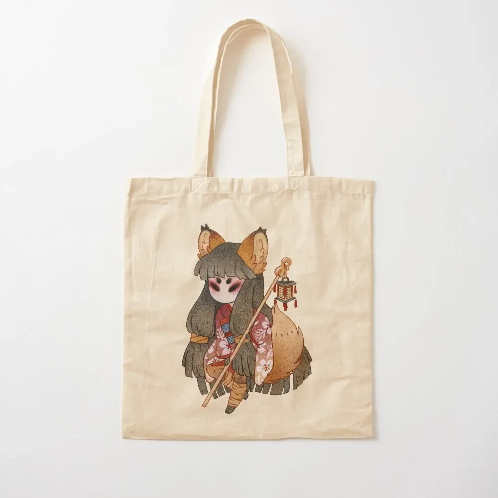 Mysterious Fox Girl with Lantern Tote Bag Lady bag university shopper bag