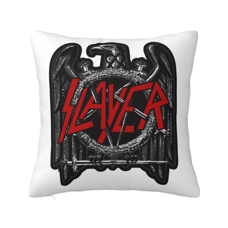 Slayers Logo Pillow Case Living Room Decoration Fashion Heavy Metal Thrash Cushions for Sofa Square Pillowcase