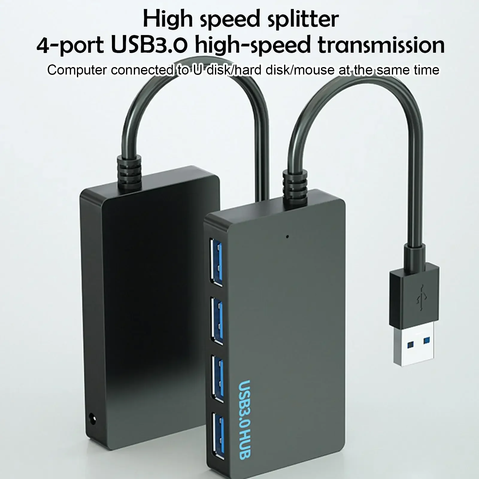 

USB 3.0 2.0 Hub 4 Ports Portable Fast Data Transfer USB Splitter For Computer Laptop Docking Station Adapter PC Accessories