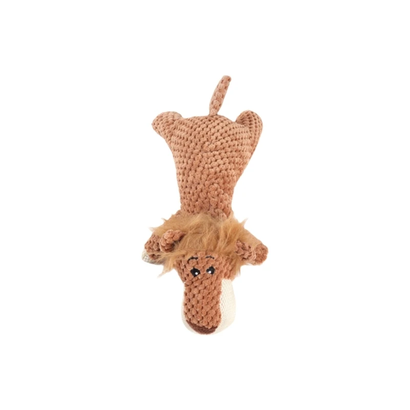 

Plush Animal Dog Chewing Toy Squeaky Dog Teething Toy For Boredom Relief And Gums Massage Outdoor Fetching Game for Pet