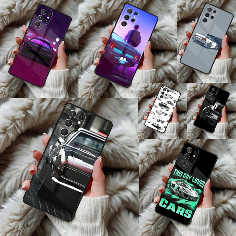 Sports Cars Male Men Phone Case For Samsung Galaxy S24 S25 S26 Ultra S22 S23 Plus S21 S20 FE Note10 TPU Cover