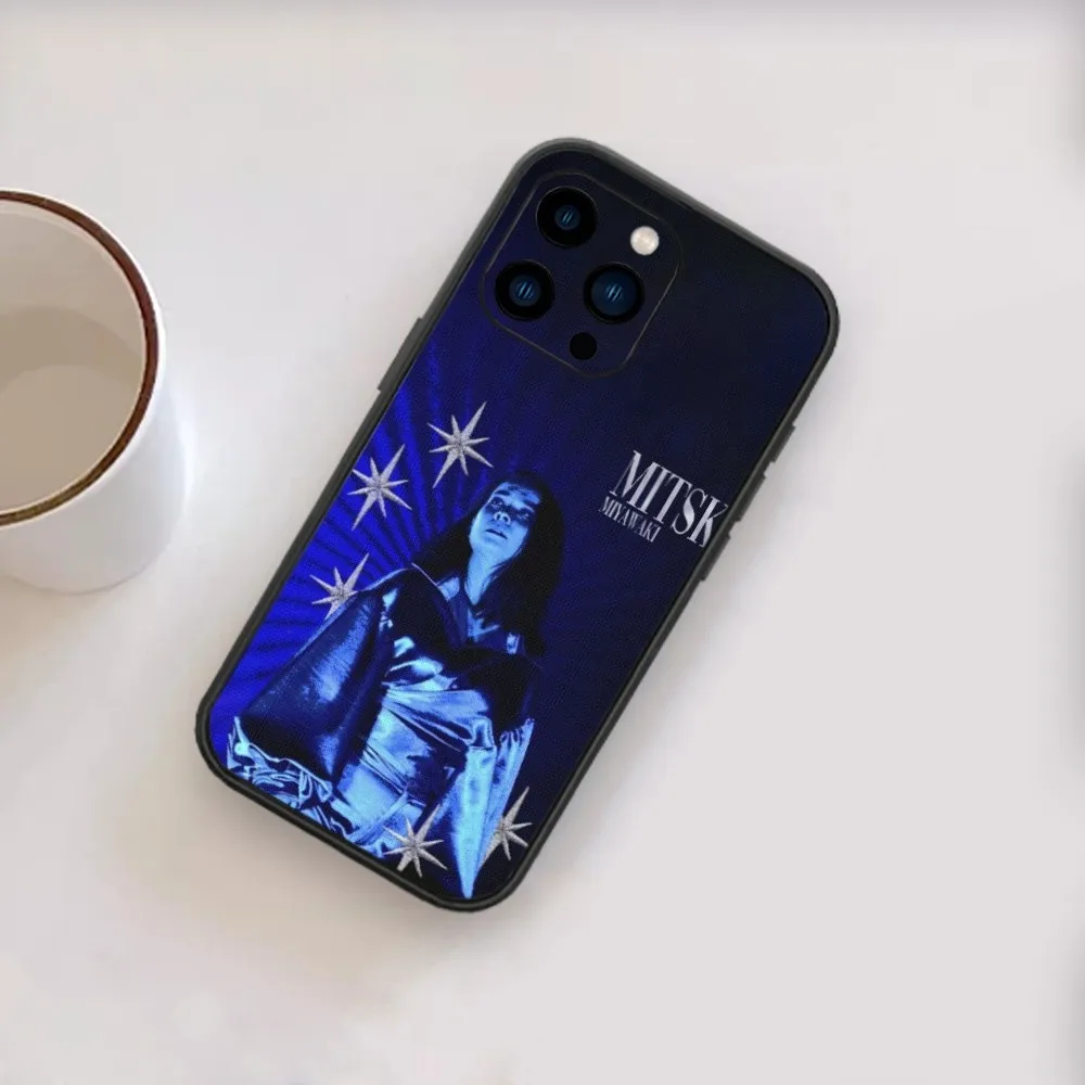 Mitski singer Phone Case For iPhone 13 14 15 11 12 X XS Mini Pro Max Black Cover