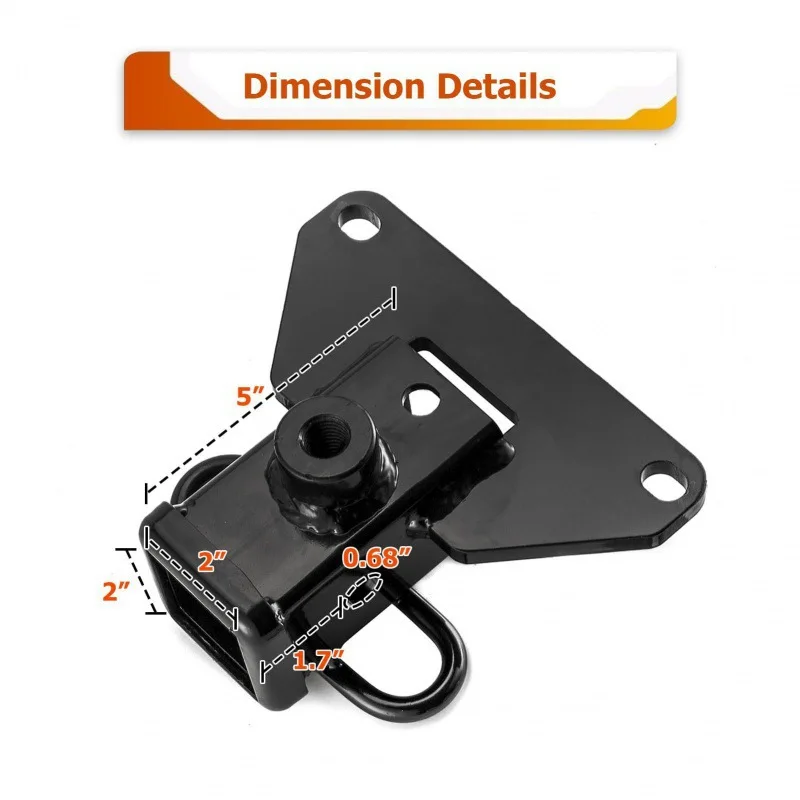 2 Inch Class 3 Trailer Hitch Receiver Rear Towing Hitch Replacement Accessory For Trailers