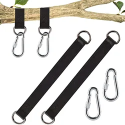 Tree Swing Straps 200kg Heavy Duty Hook Ring Hanging Belt Connecting Belt for Hammock Punching Bag Swing Horizontal Bar