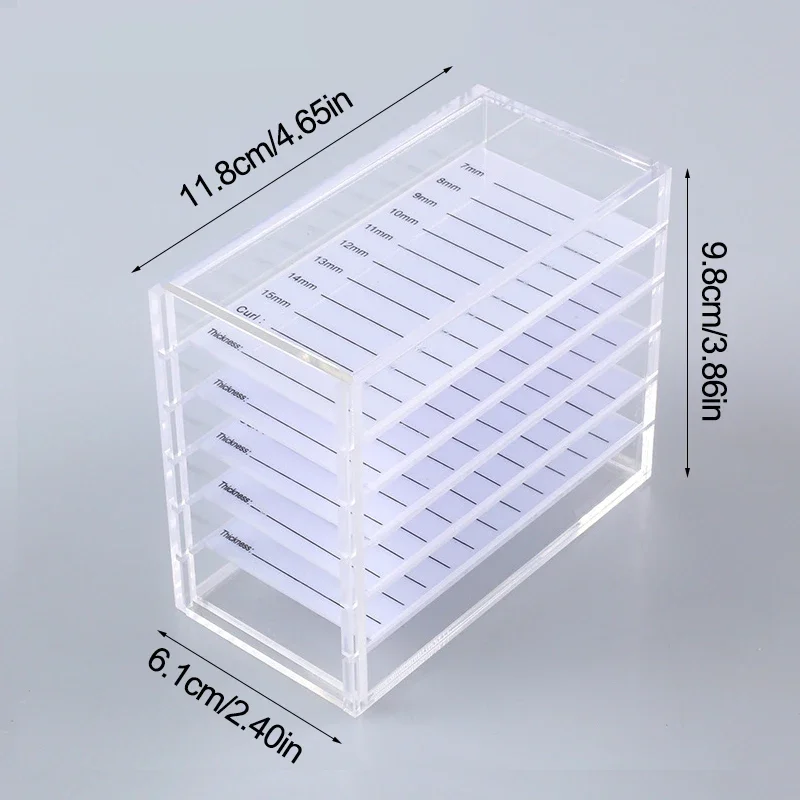 1Pcs Eyelash Extensions Storage Box 5 Layers Acrylic Pallet Lash Organizer Holder Display Stand Makeup Tools Supplies