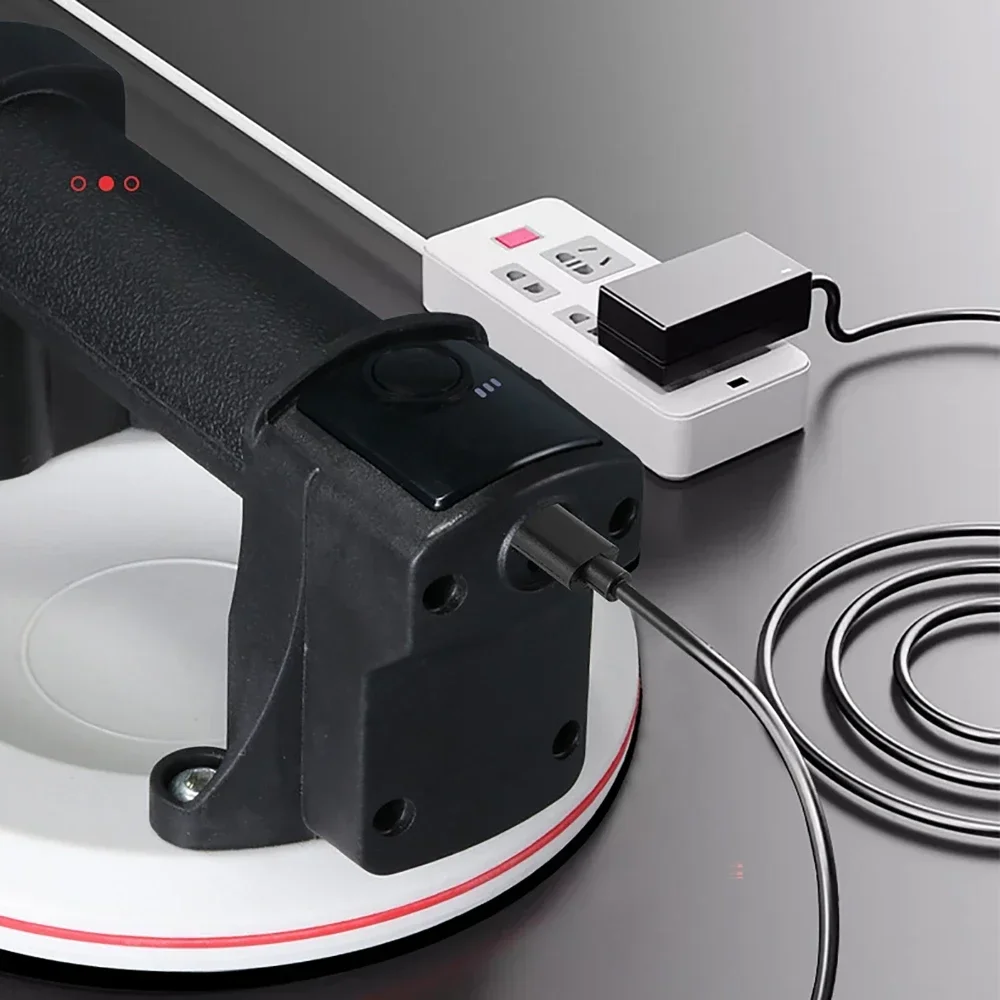 Elektryczna przyssawka o udźwigu 200 kg, 6 cali, z wbudowaną baterią litową 2000 mAh, mocna przyssawka do podnoszenia płytek i szkła, narzędzia do transportu.