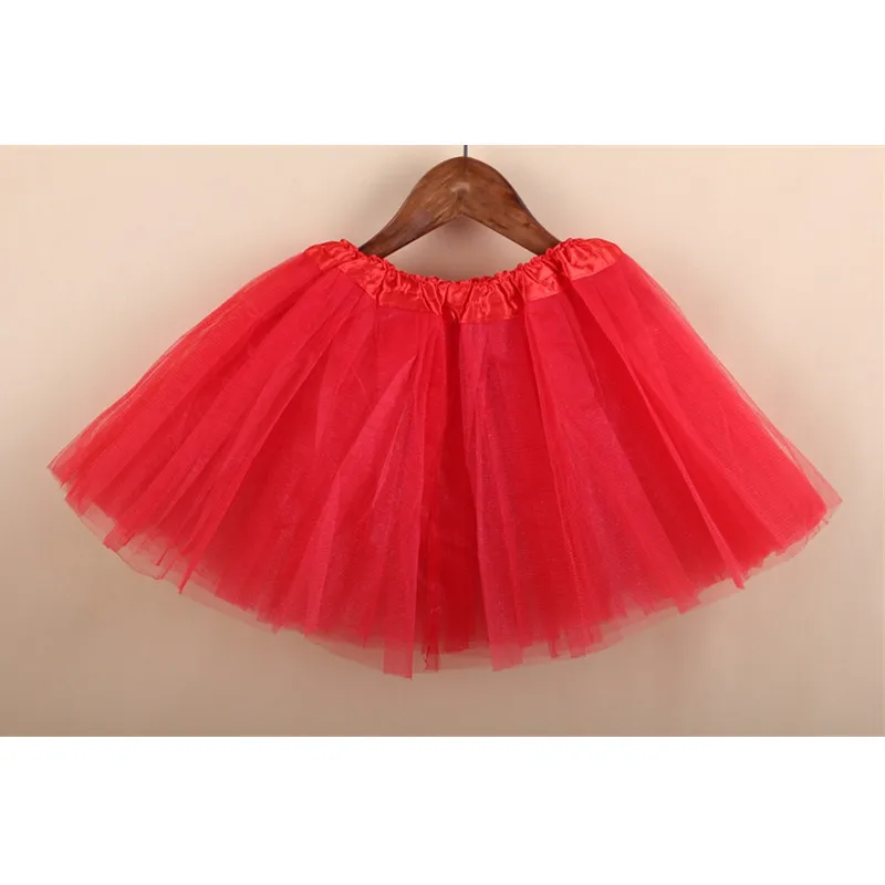 Girl Elastic Ballet Dancewear Tutus Mini Skirt For Birthday Party Dance 3 Layer Tulle Tutu Skirt for Kids Princess 2-8Y Girls