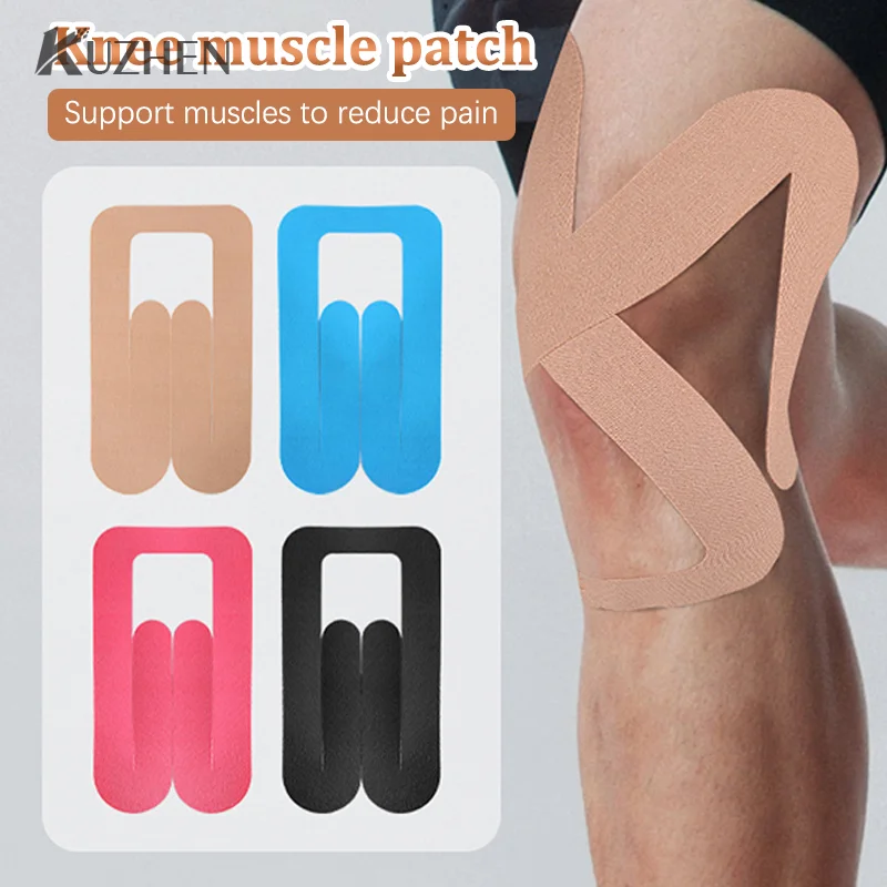 1 Pair Kinesiology Tape Elastic Therapeutic Sports Tapes For Knee Shoulder And Elbow Waterproof Athletic Physio Muscles Strips