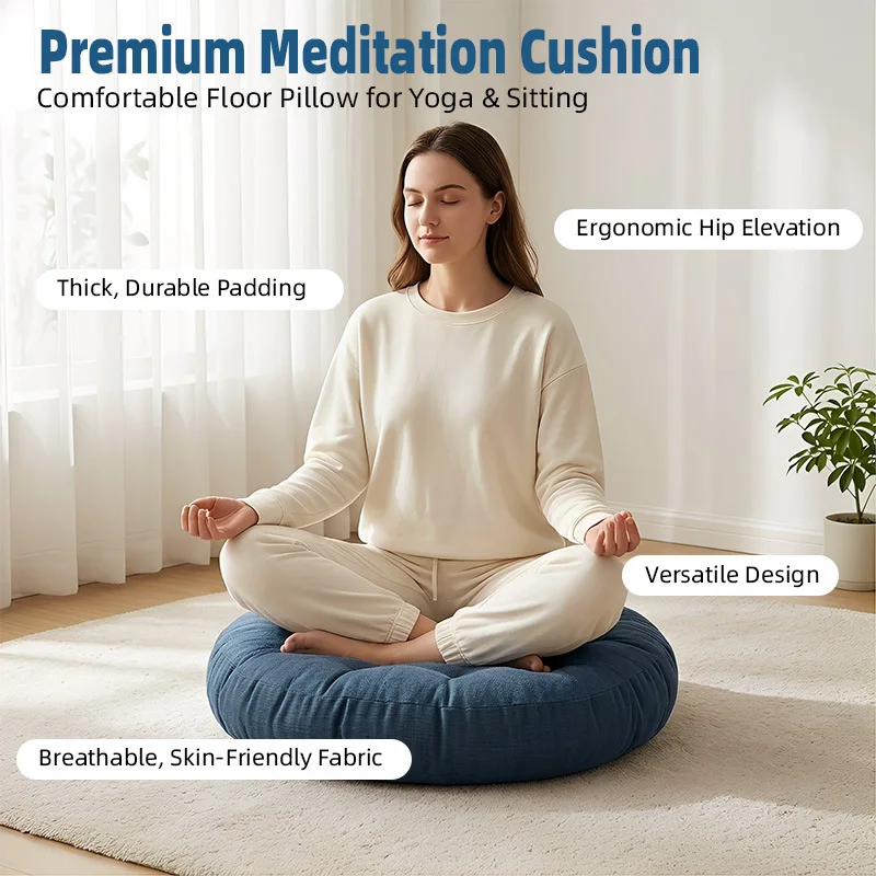 Pack of 2 pieces Thick Circular Seat Cushion Ultra Soft Breathable Seat Pad Office Chair Pad Soft Chair Sofa Seat Cushion