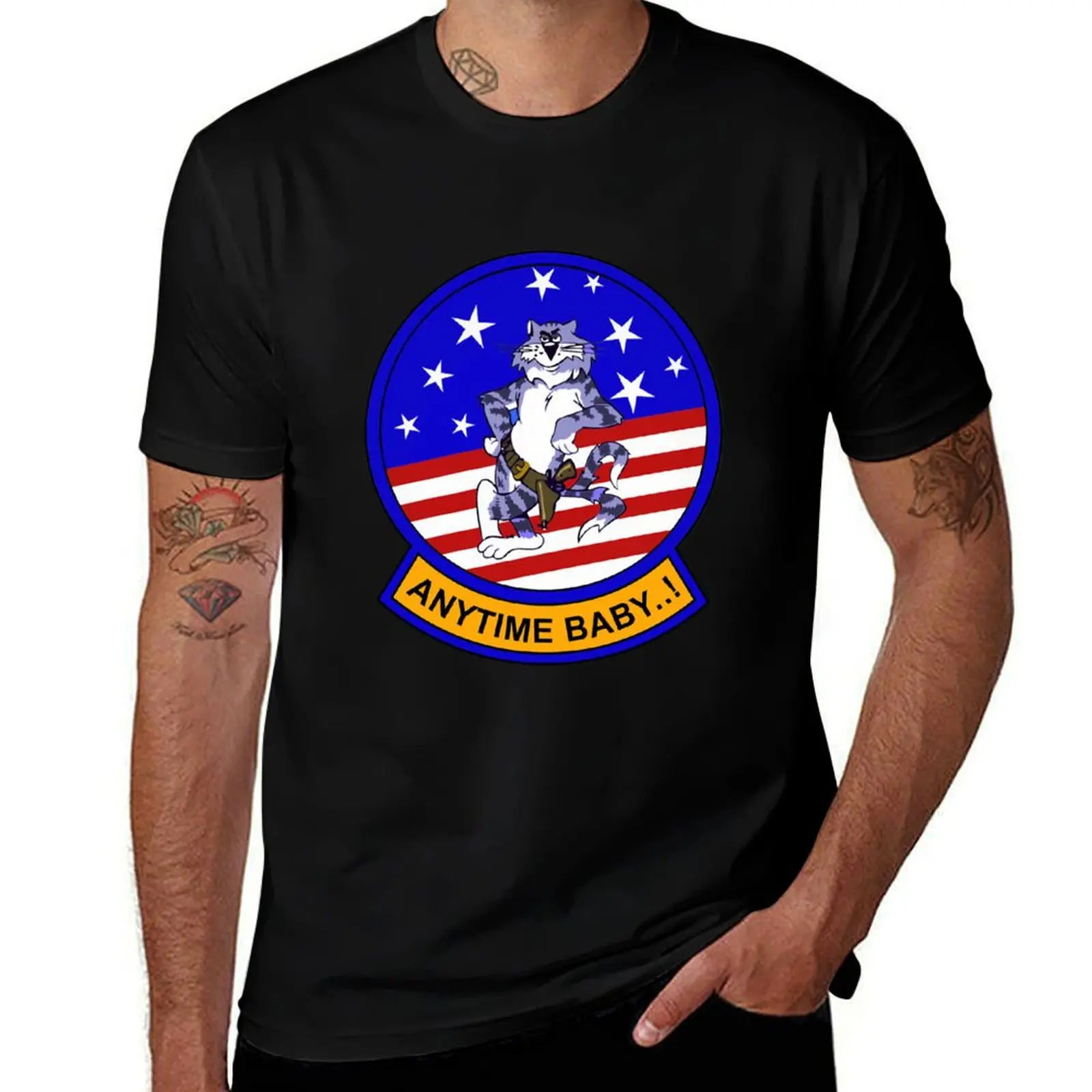 Anytime Baby F14 Tomcat T-Shirt Running Gym Short Sleeve Sports Tee T-Shirt