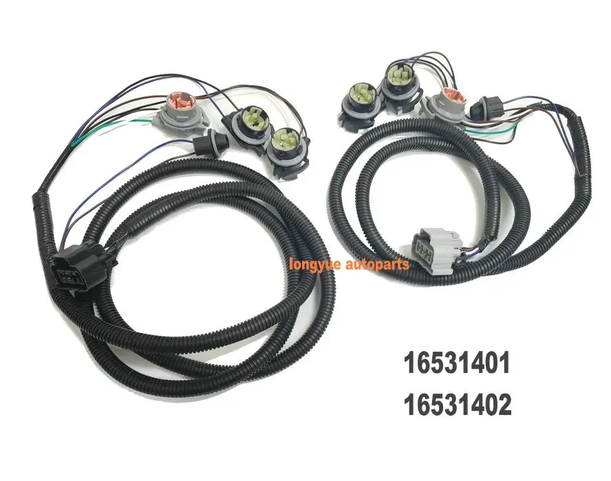 

GM 16531401 16531402 Chevrolet Silverado LH RH Driver Tail Lamp Wiring Harness 2003-2007