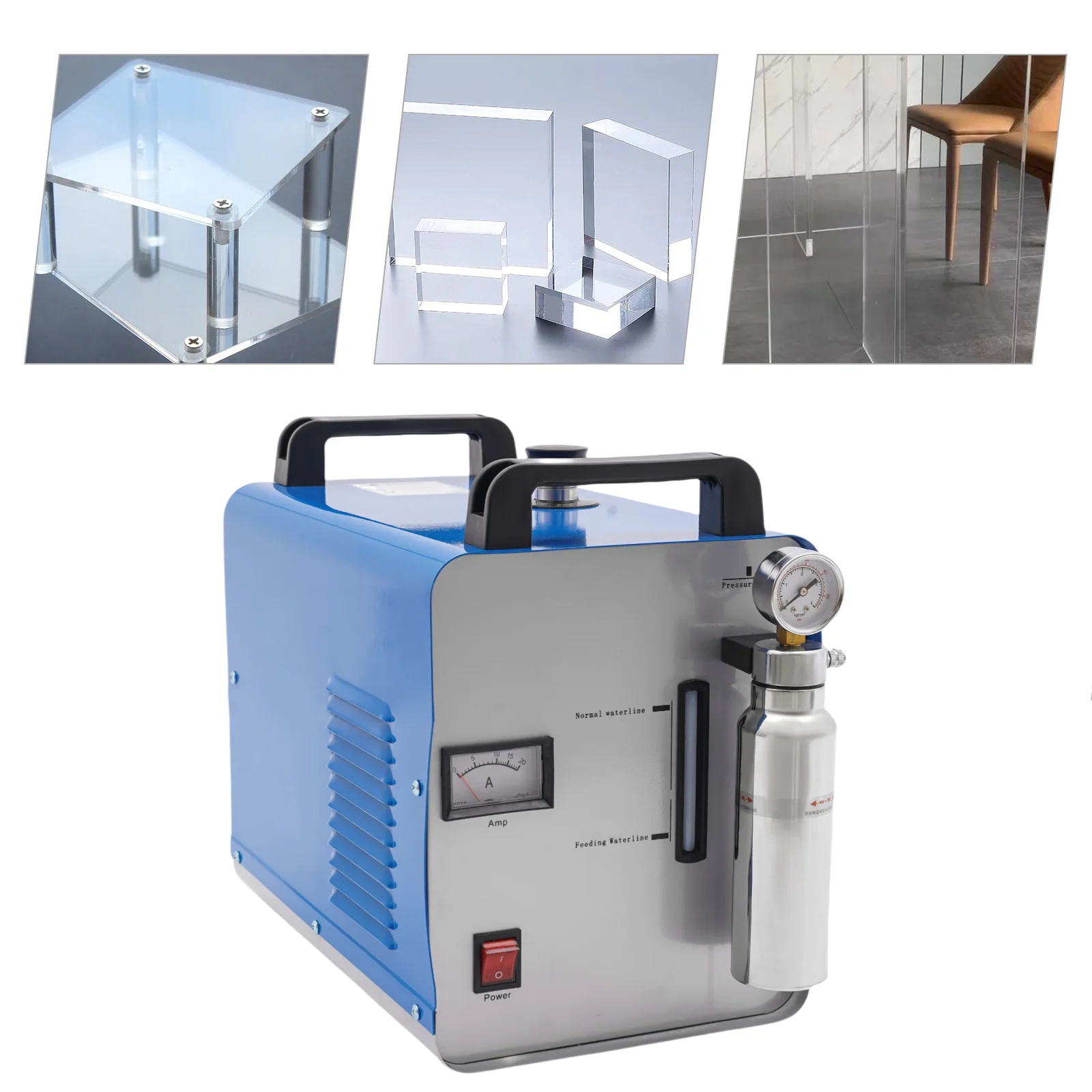 CNCEST Polishing Machine for Acrylic Plug-in Type Polishing Machine Portable Polisher 95L HHO 2800℃ Flame Polishing