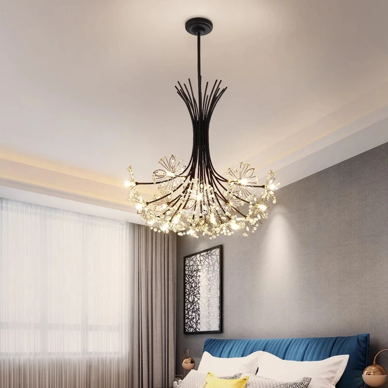 

Modern Crystal Chandelier Lighting Pendant Lamp For Living Dining Room Home Suspension Decoration LED Bedroom Lamp