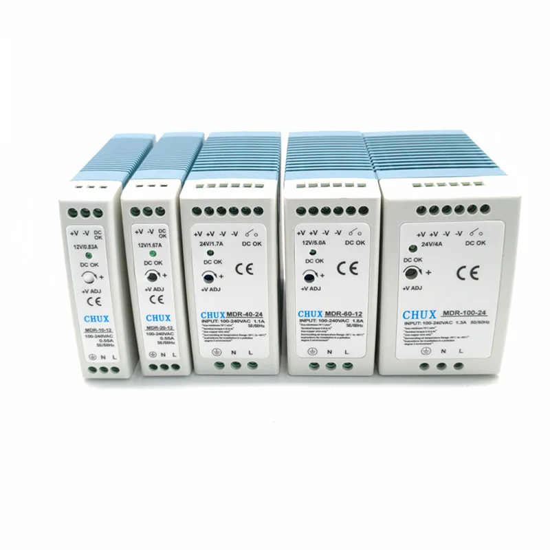 CHUX MDR 10W 12V DC Industry Switching Mode Power Supply DIN Rail Type for Cnc Cctv Led Light SMPS Supplies