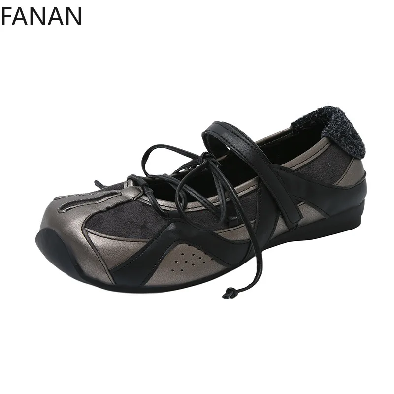

Punk Ballet Shoes Mary Jane Platform Low Heels Women's 2025 Summer Breathable Casual Sneakers Lightweight Breathable Flats