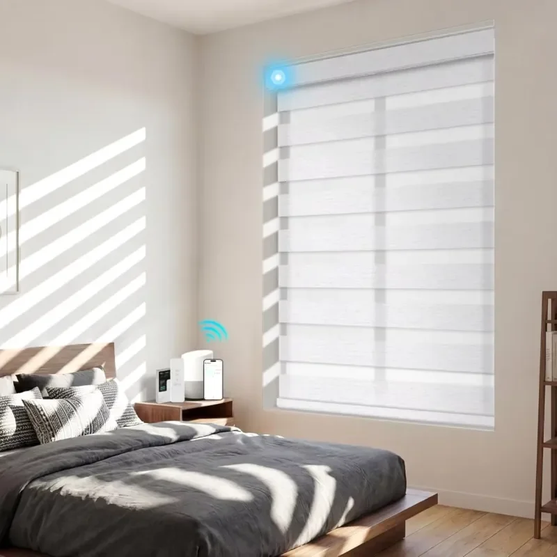 Cordless Dreamy Plain Vertical Blinds (Pro Upgrade) Dual Layer UV Blocking Light Control Waterproof Polyester Art Deco Modern