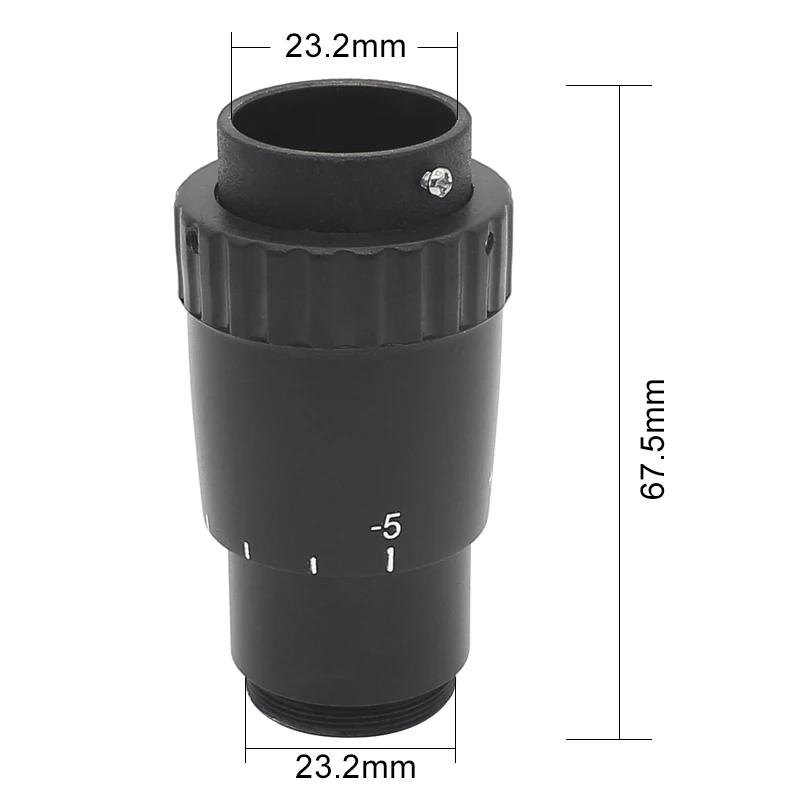 Adjustable Eyepiece Linker for Trinocular Biological Microscope Industrial Camera CCD Bio-microscope Photography 23.2mm Scale