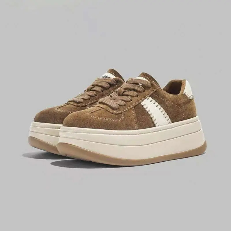 

Женские кроссовки, новинка 2025, женская обувь из натуральной кожи на плоской подошве, тренировочная обувь больших размеров, повседневная женская обувь для скейтборда