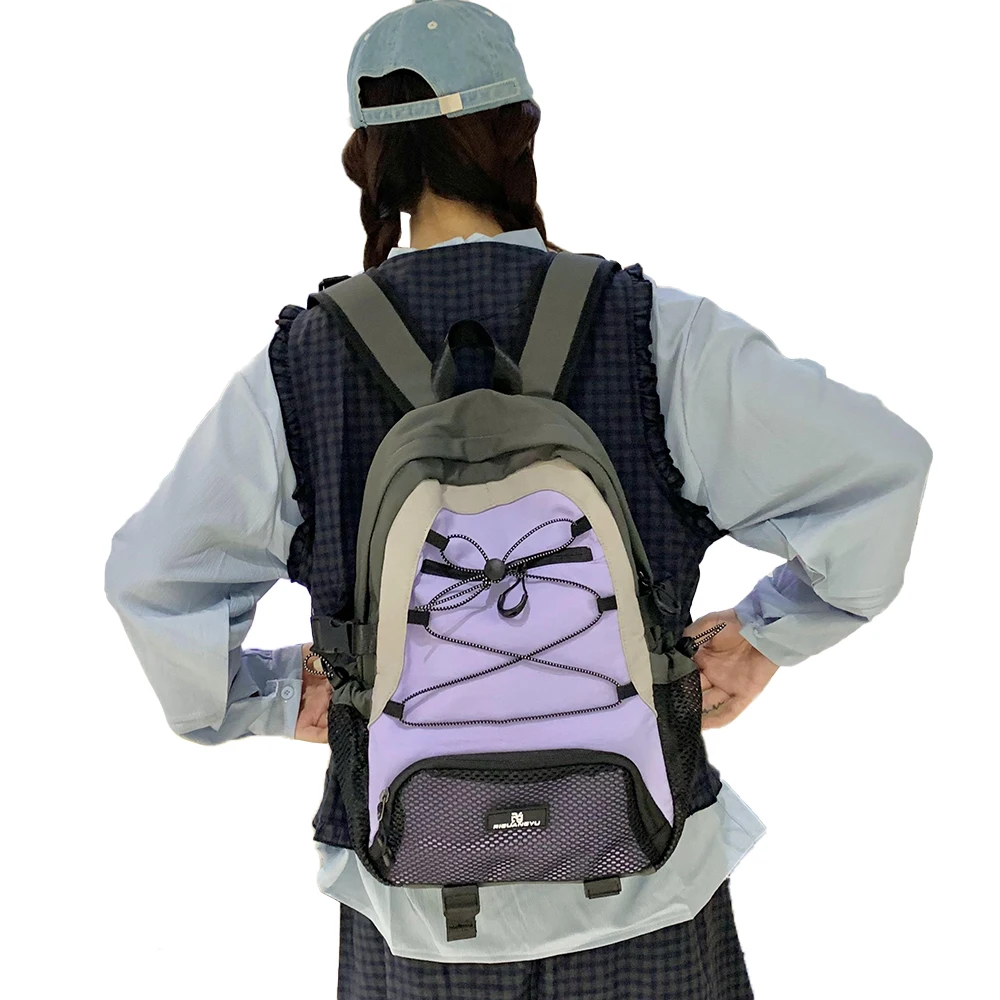 Girl's Backpack Trendy Brand Fashionable Contrasting Color Design Bag Casual Simple Daily Work Clothing Large Capacity