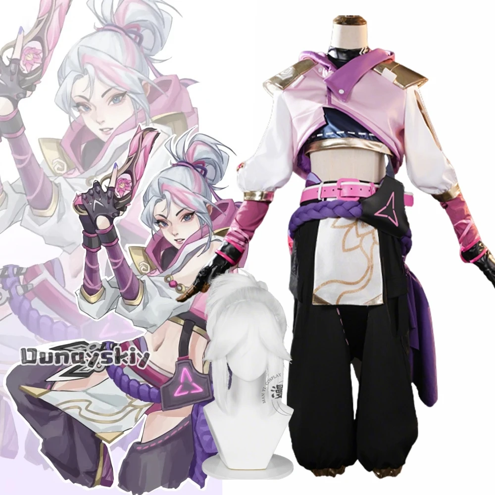 

JettJett Mystbloom Cosplay Game VALORANT Costume Jett Cos Girls Game Dress Hair Uniforms Halloween Carnival Role-play Party Suit