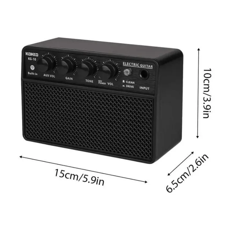 KG-10 Mini Electric Guitar Amplifier Portable Bluetooth Speaker for Daily Practice Street Performance Battery Rechargeable