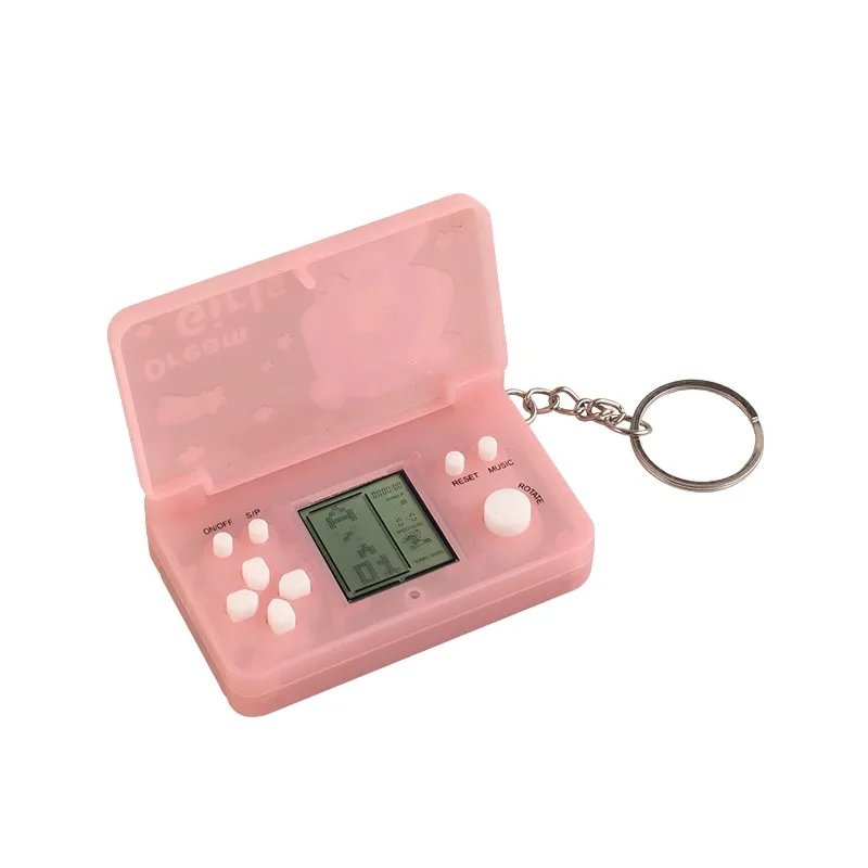 Cute Cartoon Pocket Game Keychain, 99 Máquina de nível, Student Mini Handheld Game, Chaveiro adulto do jogo de descompressão