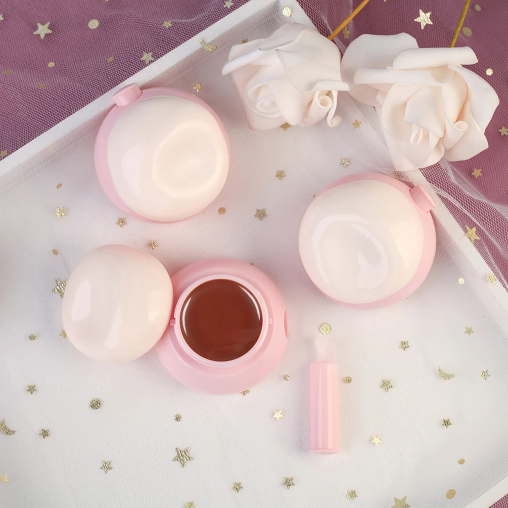 Lip Balm Custom Logo with Portable Brush Private Label Pigment Long-lasting Jelly Jam Glossy Waterproof Makeup Cruelty Free