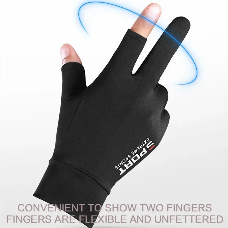 FLYSAND Anti-UV Fishing Gloves for Men Women Sunscreen Antiskid Ice Cool Breathable Summer Spring Cycling Sport Gloves