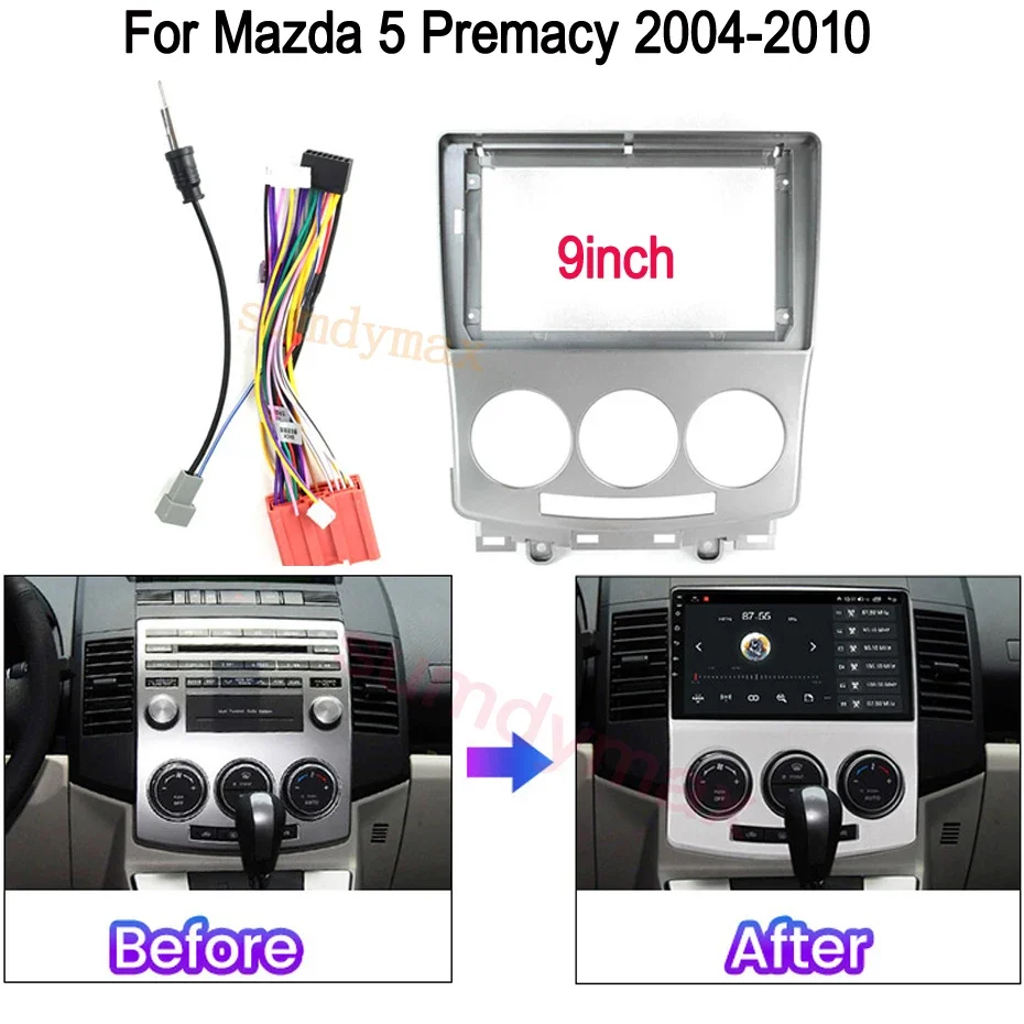 9 inch Car Radio Fascias Frame For Mazda 5 Premacy FORD i-Max 2005-2010 car Panel Dashboard Installation Trim GPS DVD Accessory