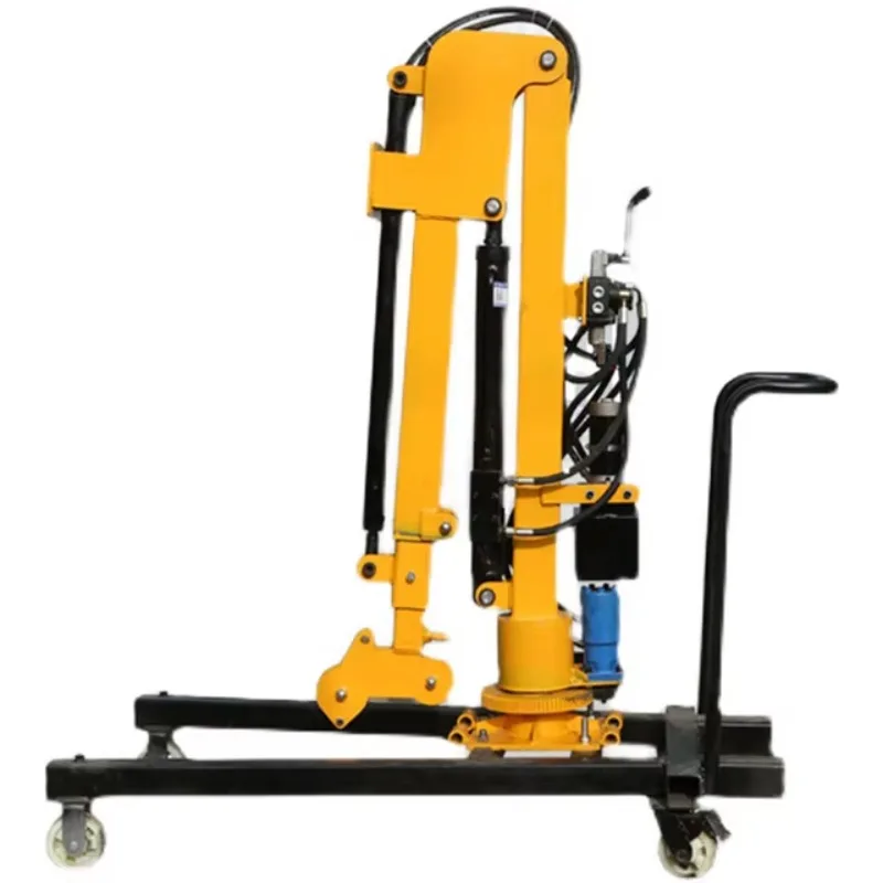 Heavy Duty Hydraulic Car Crane Featuring Wide Rotatable Arm Robust Pressure Resistant Main Body Simple Manual Lifting Operation