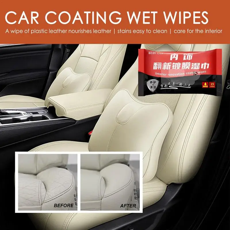 

Quick Cleaning Car Interior Wet Wipes Auto Coating Renovation Wipes Vehicle Maintenance Wipe Car Cleaning Product