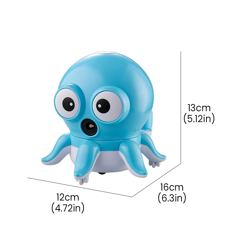 Fully Automatic Octopus Bubble Toy Light Music Bubble Outdoor Toy Omnidirectional Walking Bubble Machine for Boy Girl Kids Gifts