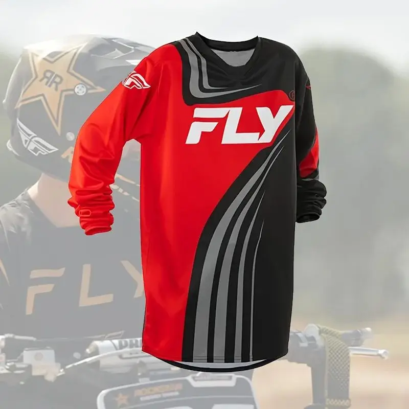 LANGÄRMELIGES T-SHIRT FÜR HERREN MOUNTAINBIKE MOTOCROSS RADJERSEY MOUNTAIN BIKE CAMPING OUTDOOR FISHING TOP LOSE