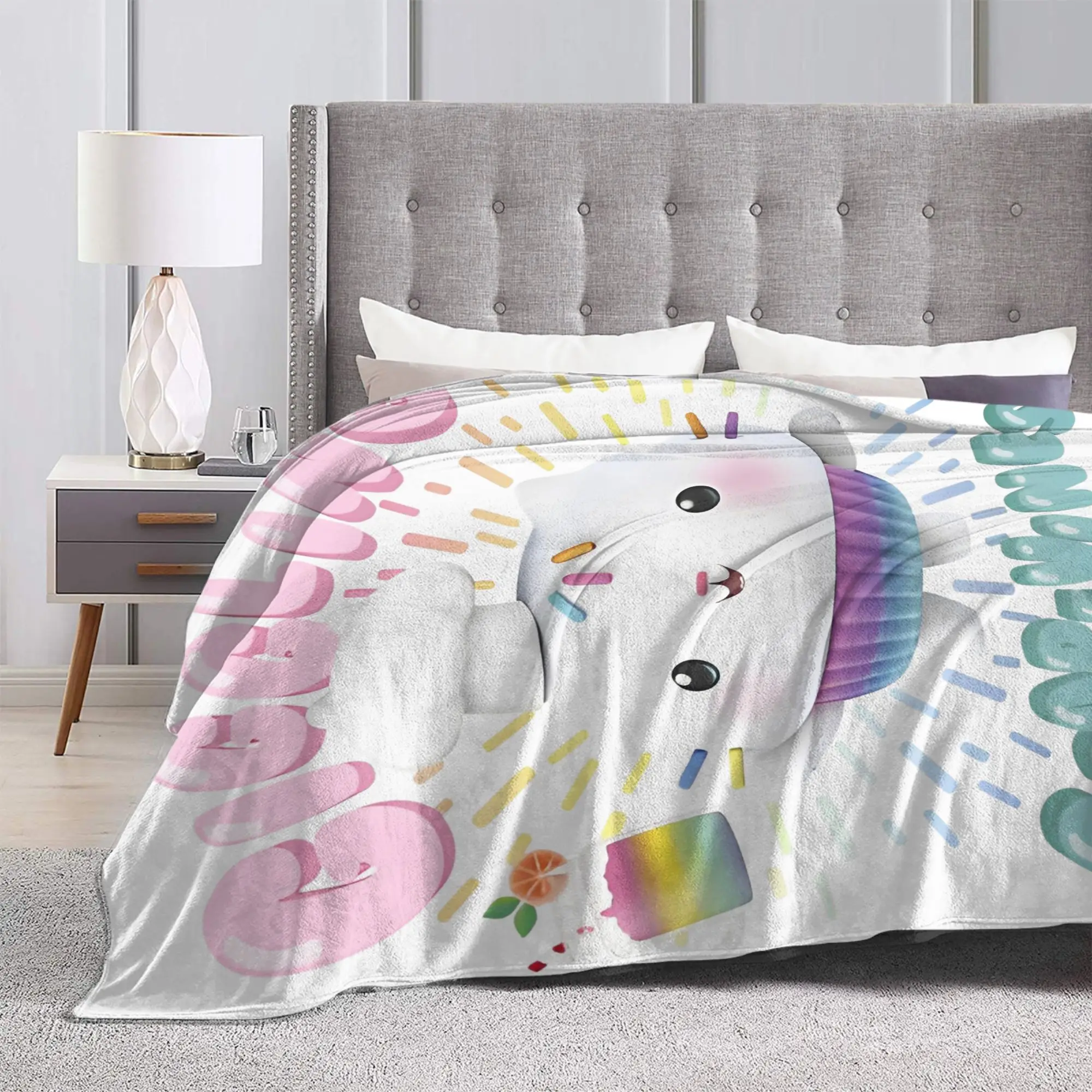 غابي دمية ككي القط العفريت العنب البطانيات الصوف مضحك الدافئة رمي البطانيات لتزيين الغطاء