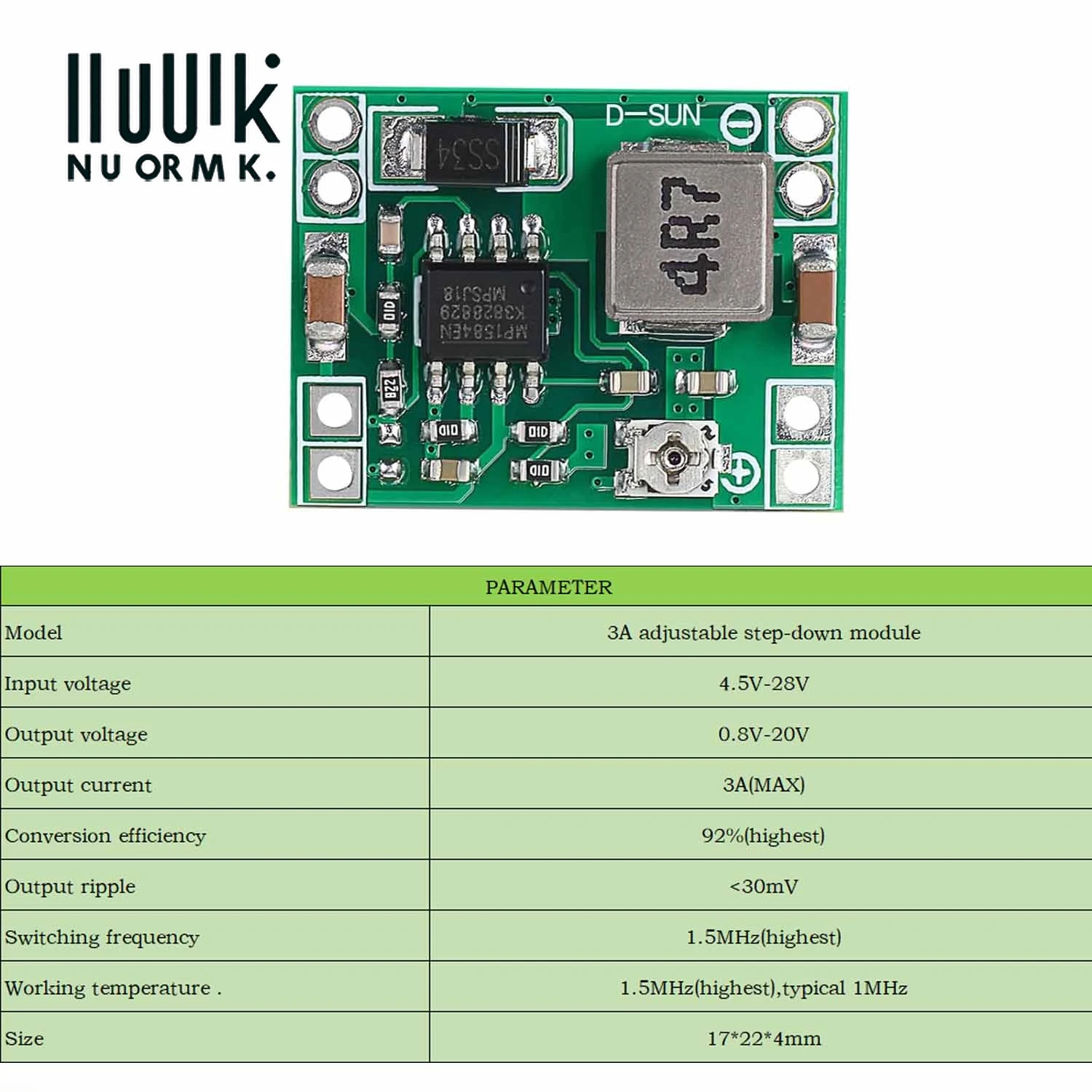 5 قطعة MP1584EN DC-DC 3A قابل للتعديل تنحى محول فرق الجهد وحدة 24 فولت إلى 12 فولت 9 فولت 5 فولت 3 فولت لاردوينو لتقوم بها بنفسك #5