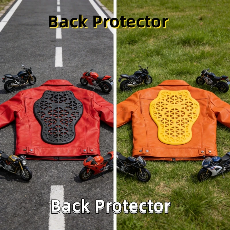 CE2 Certified Back Guard Men Universal Anti-Shock Rider Back Spine Protective Pad Soft Motorcycle Jacket Insert Back Protector