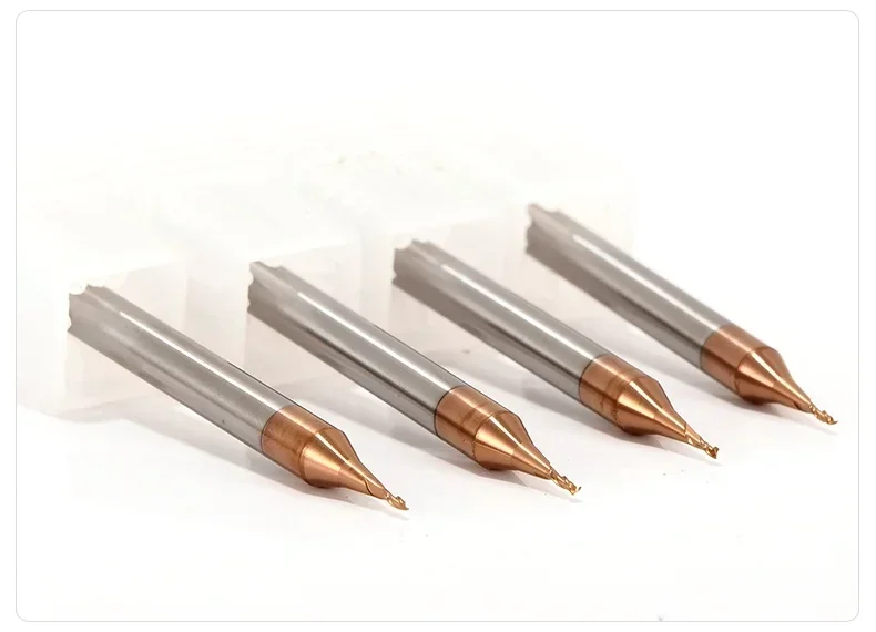 1PC HRC58 Micro Square End Mill 2 Flutes 0.2-0.9mm TiAIN Micro Flat 4mm Shank Millin Cutter Mirco Carbide CNC Engraving Bit