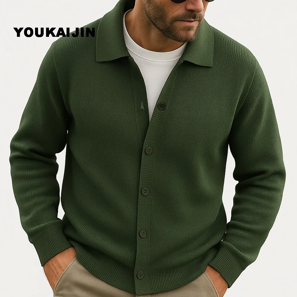 سترة للرجال سترة هاراجوكو المرقعة سليم صالح محبوك سترة ملابس خارجية معطف المرأة موضة عادية الخريف الشارع الشهير