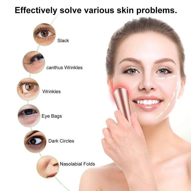 ホームオフィス用フェイスケア温熱マッサージリラックスブルー療法LEDレッドセラピー抗老化アイネイチャー翡翠アイデバイス