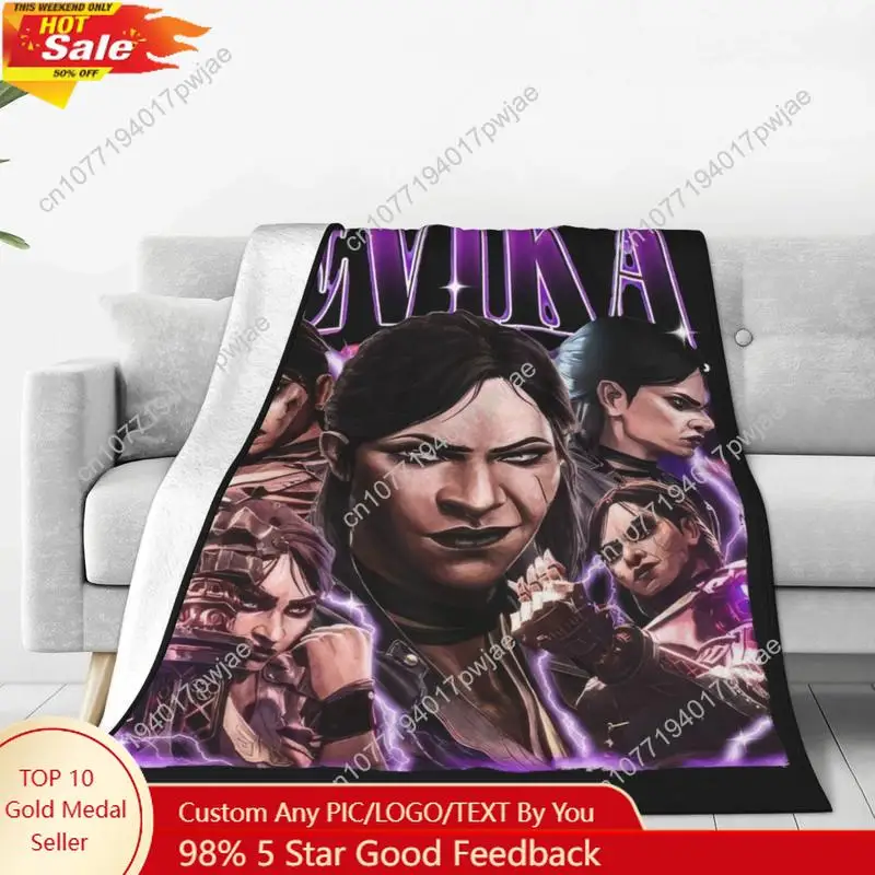 

Sevika Jayce Caitlyn Viktor Jesus Vi Arcane Movie Blanket Fleece Spring/Autumn Soft Throw Blanket for Sofa Travel Bedspread