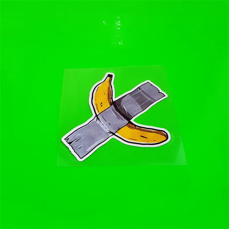 Warning Graphics Funny Band Aid Banana Hurt Injury Vehicle Stickers for Auto Window Tail Car Styling Vinyl Decals