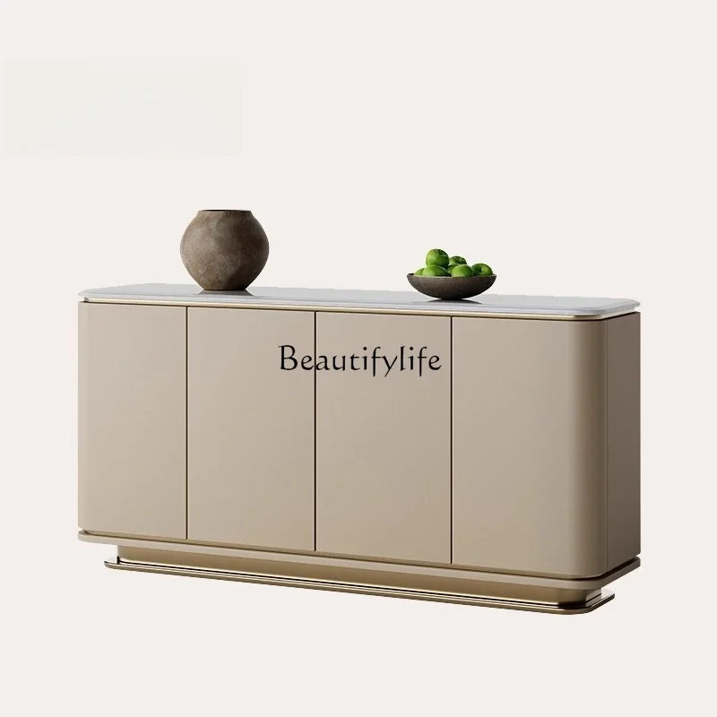 

04ld14Light luxury dining side cabinet 2025 new marble dining cabinet modern simplicity