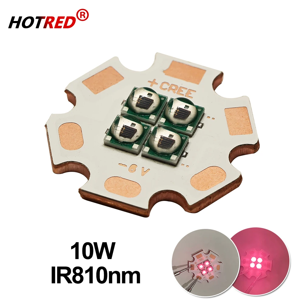 10W wysokiej dioda LED dużej mocy na podczerwień chipów 810nm 12W 3535 4 chipy 1.5V 3V 6V dioda koralikowa 700/1400/2800mA do lasera bezpieczeństwa noktowizyjnego