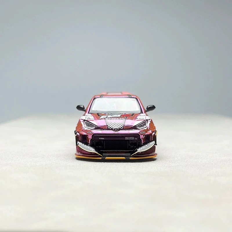 POPRACE Schaal 1:64 GR Yaris EVA PR640220 Legering Simulatie Auto Model Collectie Display Ornament Speelgoed Gift