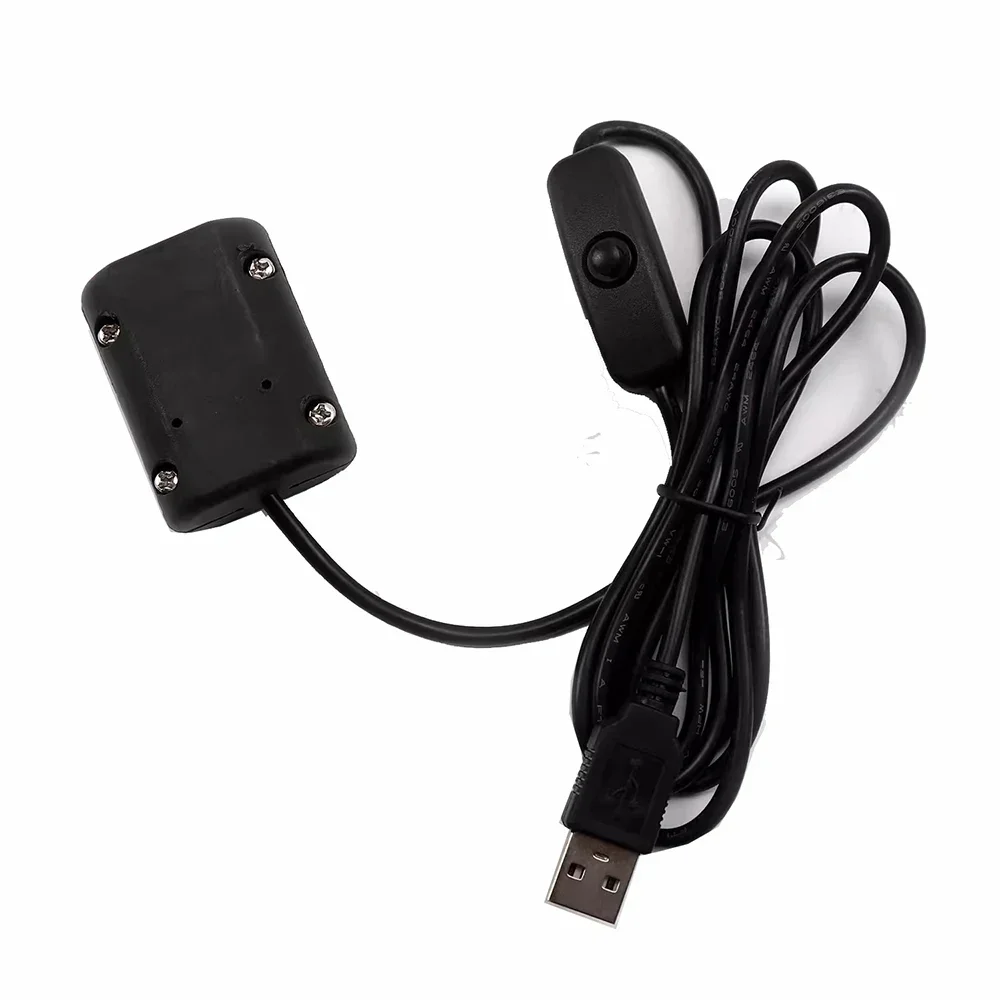 Masajeador con motor vibratorio con carcasa de plástico negro, velocidad 5000 RPM