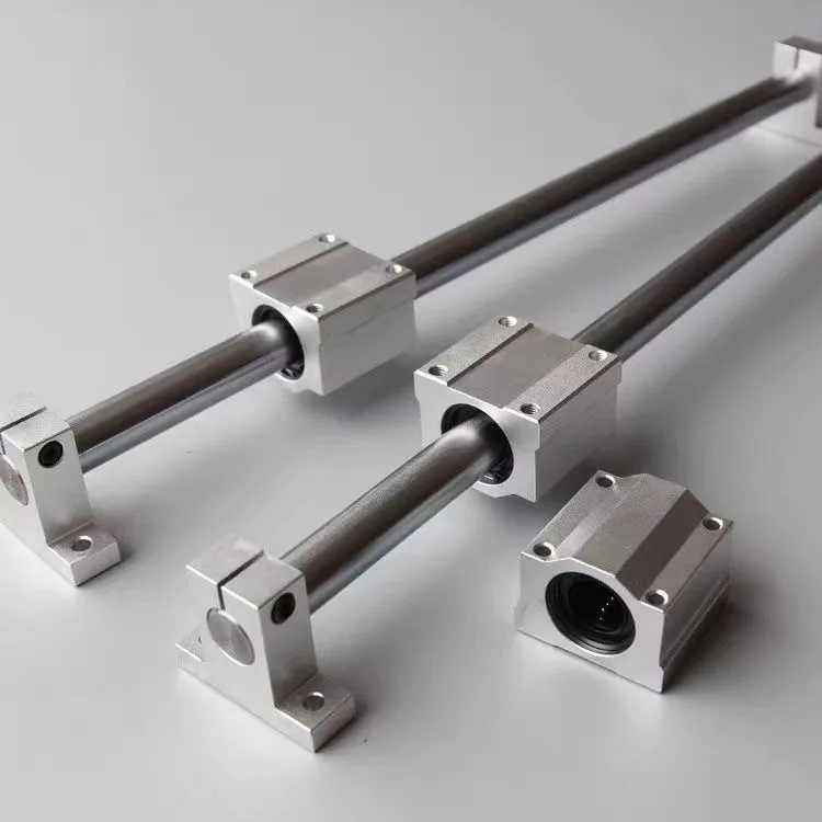 10pcs/Set Optical Axis Linear Rail Shaft D8/10/12/16mm 100-800mm+SCS8/10/12/16UU Linear Bearing Blocks+SK8/10/12 Bearing Support