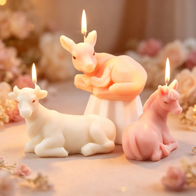 馬シリコンキャンドル型DIY鹿牛型香り付きキャンドル型石鹸樹 - Soap Making Gifts のレビューと価格