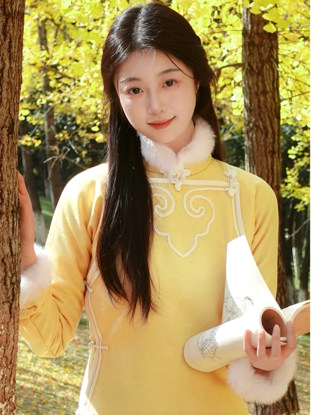 

Теплая Золотая Девушка | Новинка зимы 2025: Теплая куртка с полностью расстегивающимся передом, на флисовой подкладке, традиционная желтая, в стиле ретро, с длинными рукавами.