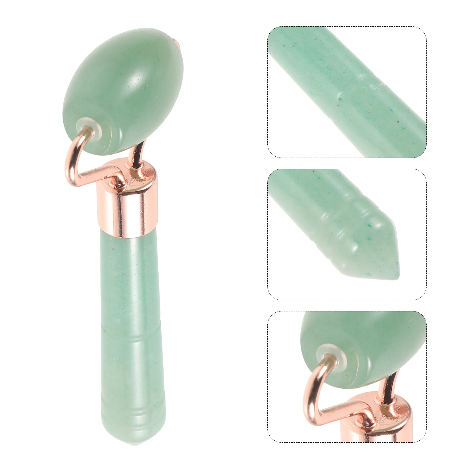 Gezichtsroller Massagehulpmiddel met jadesteen Compacte lichaamshuidverzorgingsroller voor ontspanning op gezicht, nek, schouder, handvoet