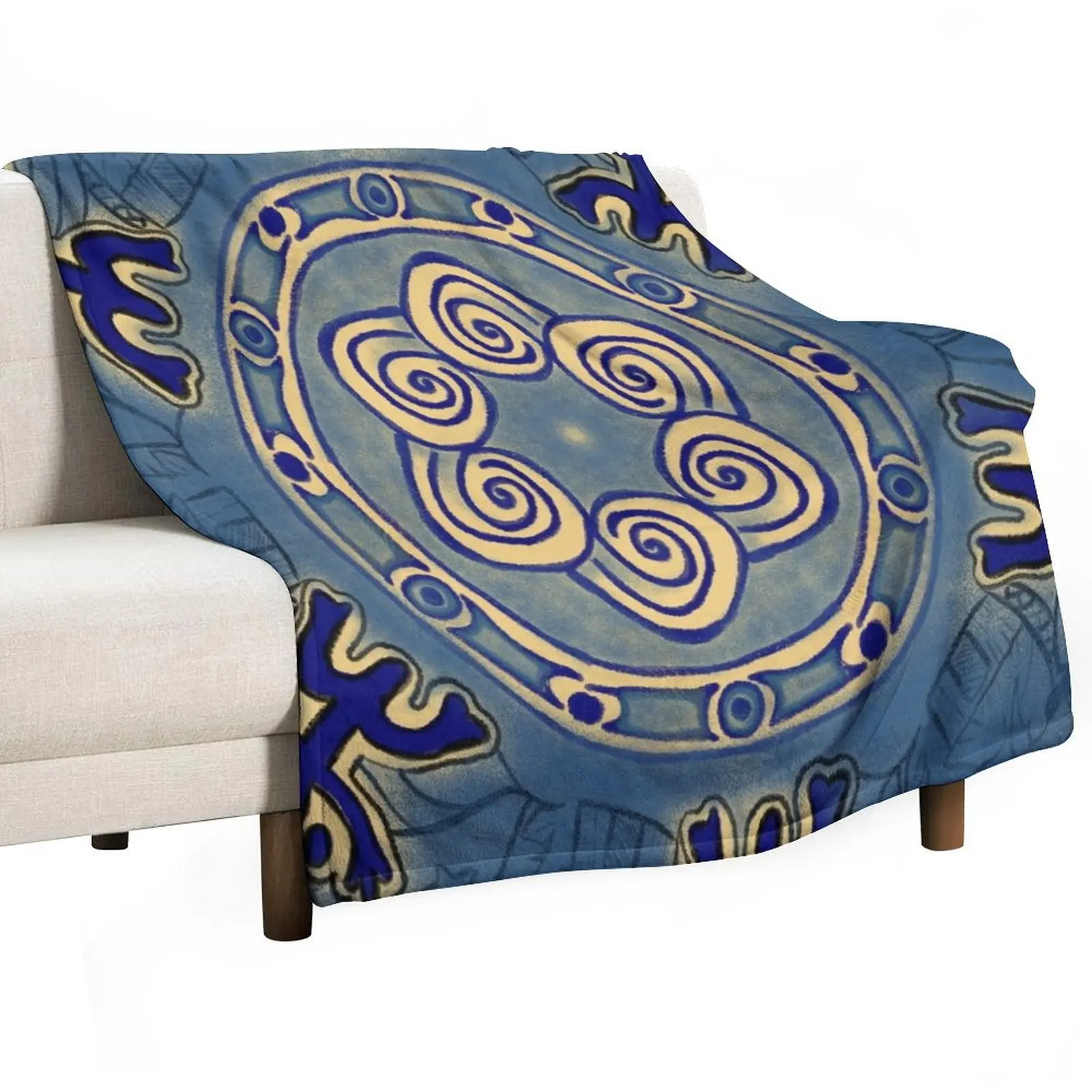 Taino/Arawak Design Throw Blanket Single Heavy Blankets